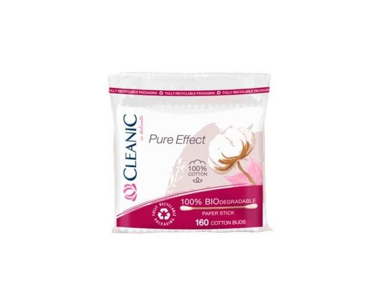 Cleanic Pure Effect Cotton Swabs 160 Pieces