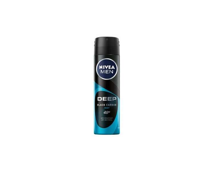 Nivea Men Deep Black Carbon Beat Antiperspirant Spray 150ml