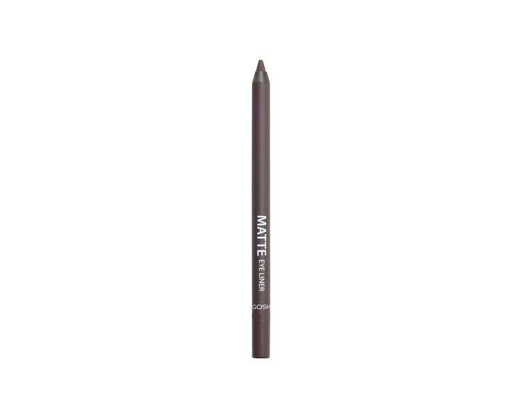 GOSH Matte Eyeliner in Classic Brown Creamy Soft Texture High Coverage 005 Mole