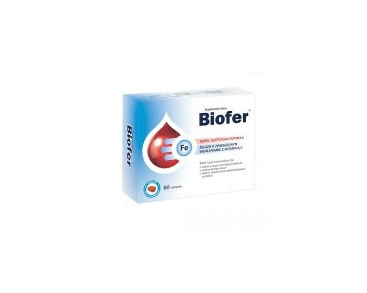 BIOFER Iron Supplement for Increased Absorption and Blood Health 60 Tablets