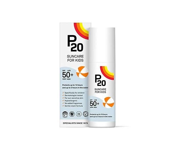 Riemann P20 Children's Sunscreen LSF50+ 100ml - Long-Lasting Protection for up to 10 Hours - Waterproof for up to 3 Hours - Suitable for Children 1 Year and Older