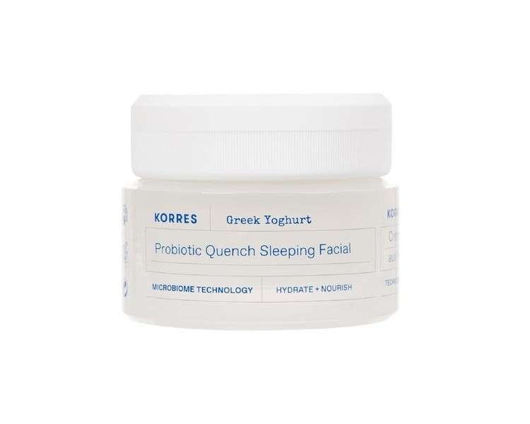 KORRES Greek Yoghurt Soothing Probiotic Night Cream for Face Dermatologically Tested 40ml - New Version