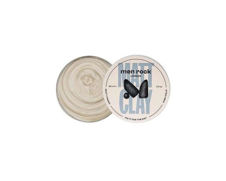 Men Rock Matt Clay Hair Styling Product with Strong Hold and Matte Finish 90ml