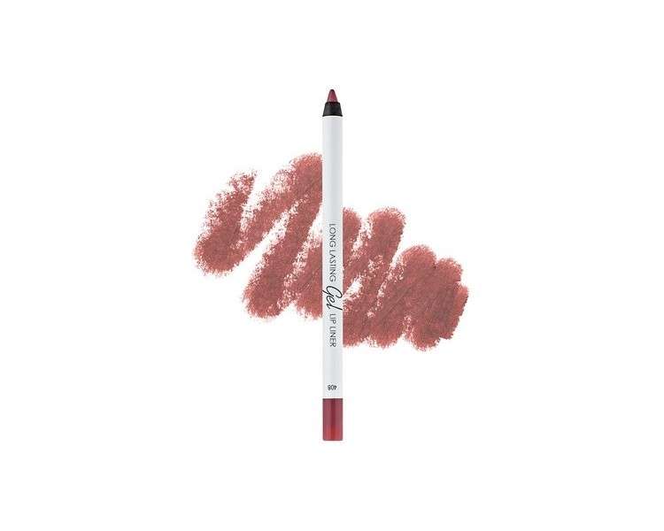 Lamel Gel Lip Liner Sharpenable Pencil Long-lasting Formula Waterproof Smudge-Proof Precision 1.7g - Rose Plum