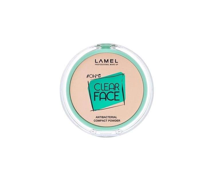 Lamel OhMy Clear Face Powder Antibacterial Powder with Light Natural Coverage and Sebum Control Rosy Beige 403