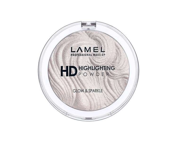 Lamel HD Highlighting Powder Highlighter Adds Natural Glow Cruelty-Free N.401 Silver