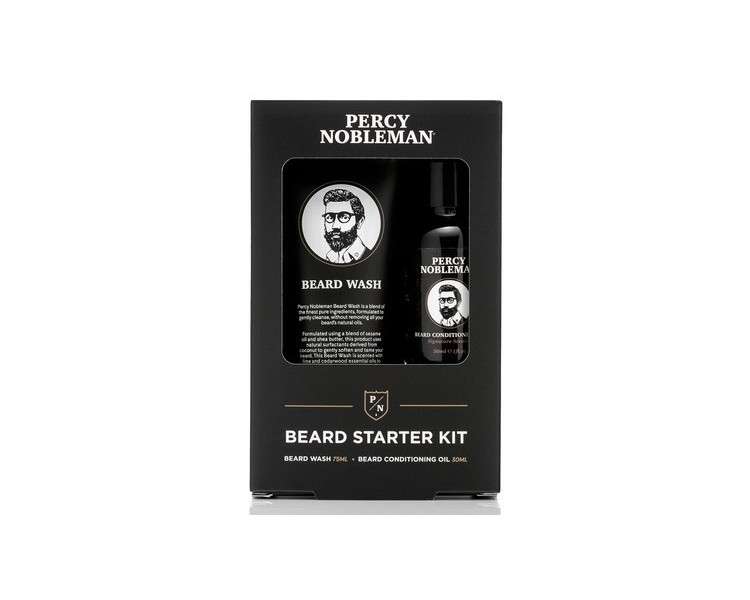 Percy Nobleman Beard Starter Set with Beard Oil and Wash 30ml/75ml