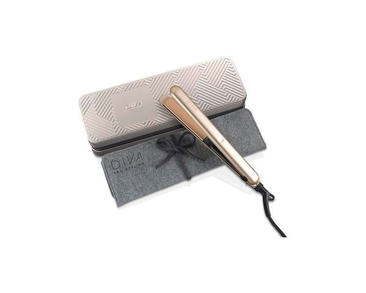 Diva Pro Styling Elite Straightener Aztec Gold with Macadamia Argan Oil & Keratin Infused Ceramic Plates - Single