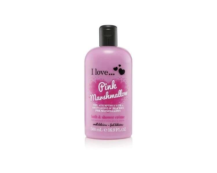 I Love... Pink Marshmallow Bubble Bath and Shower Creme 500ml