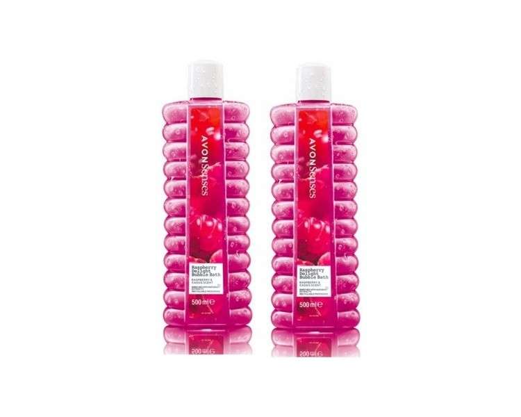 Avon Senses Raspberry Delight Bubble Bath 500ml - Pack of 2