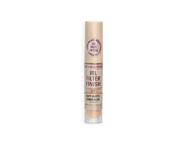 Makeup Revolution IRL Filter Finish Concealer Medium to Full Coverage 6g C7