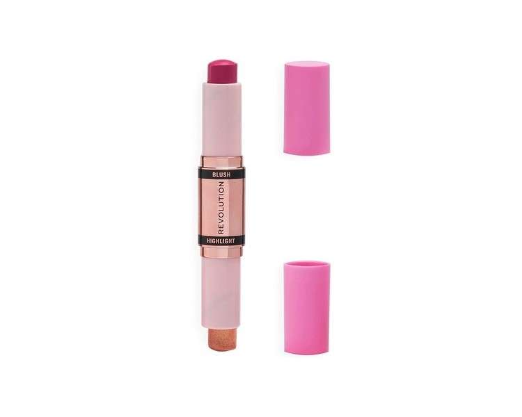 Makeup Revolution Blush & Highlight Stick Champagne Shine Face Blusher and Highlighter 4.3g