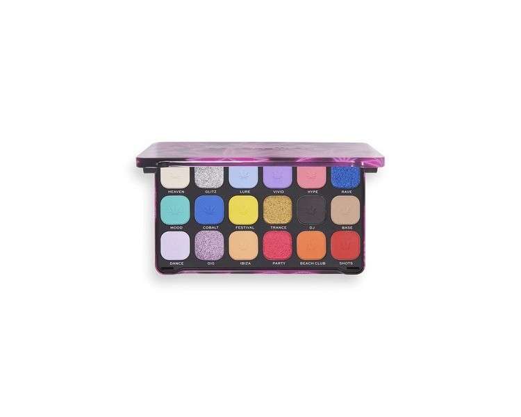 Makeup Revolution Forever Flawless Good Vibes Hype Eyeshadow Palette 18 Shades 19.8g