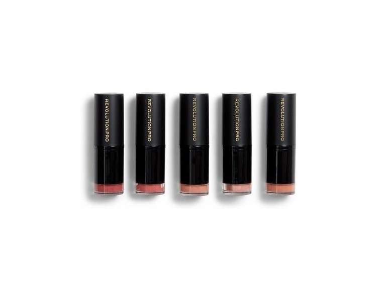 Revolution Pro Blushed Nudes Lipstick Collection - Pack of 5