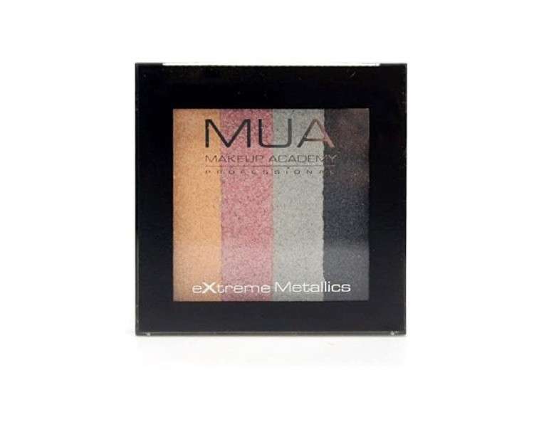 MUA Professional Make-Up Glammed Up Extreme Metallic Quad Eyeshadows - NEW