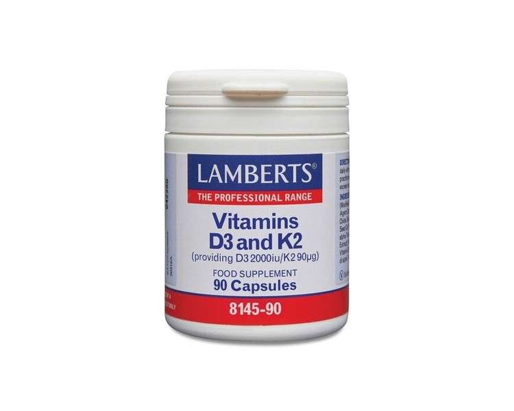 LAMBERTS Vitamin D3 and K2 60 Veg Capsules