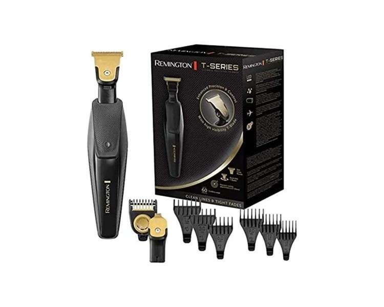 Remington T-Precision Trimmer Lithium with Perfect Trimming Angle 2 Titanium Coated Blades 30mm & 7mm 6 Attachment Combs + Adjustable Comb 100% Waterproof - Model MB7000