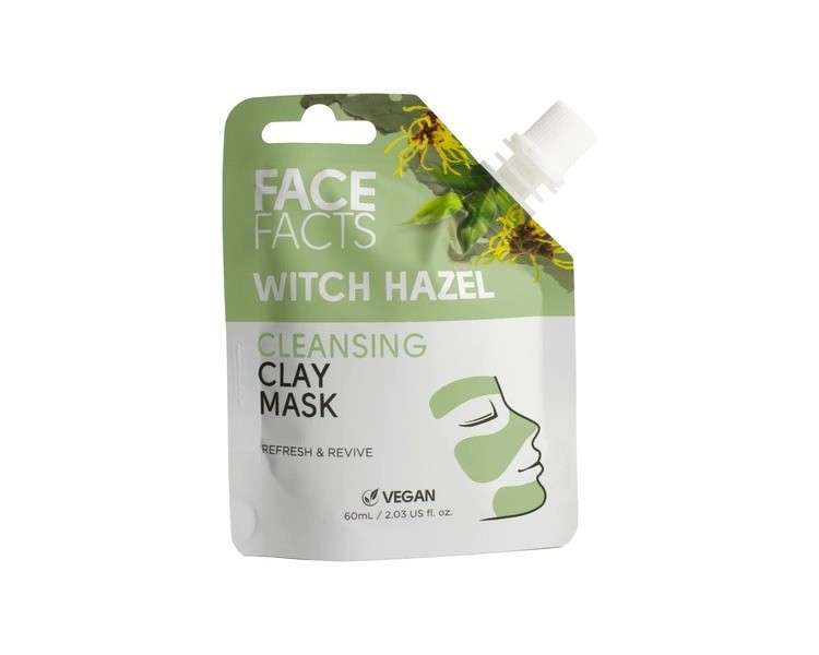 Face Facts Cleansing Witch Hazel Clay Mask 3in1 Detox Cleanse Smooth 60ml