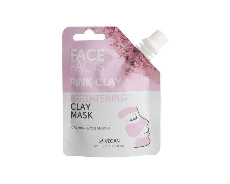 Face Facts Brightening Pink Clay Mask 3in1 Calming Cleansing Smoothing 60ml