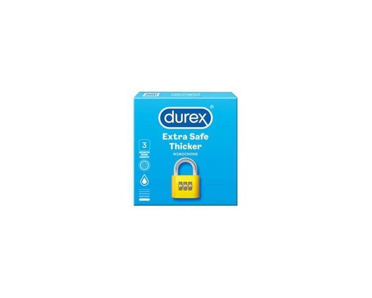 Durex Extra Safe Thicker Condoms - Pack of 3