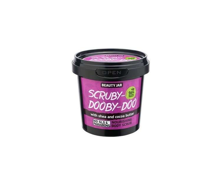 Beauty Jar Scruby-Doooby-Doo Body Scrub 7.05oz 200g - Exfoliating, Moisturizing, and Skin-Nourishing with Shea and Cocoa Butter