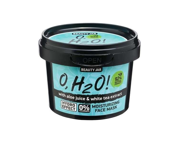 Beauty Jar O H2O! Moisturizing Face Mask 4.23 Oz (100 g) with Aloe Juice and White Tea Extract