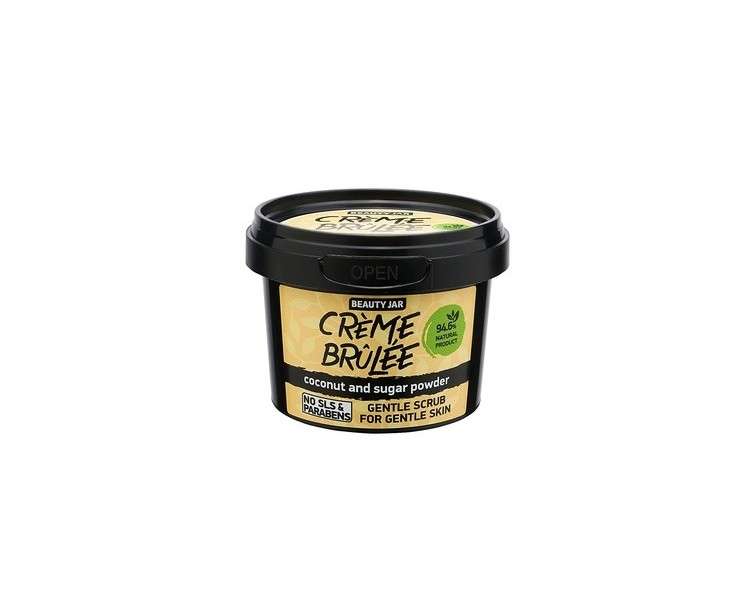 Beauty Jar Crème Brulee Gentle Scrub with Coconut Oil and Sugar Powder 4.23oz 120g