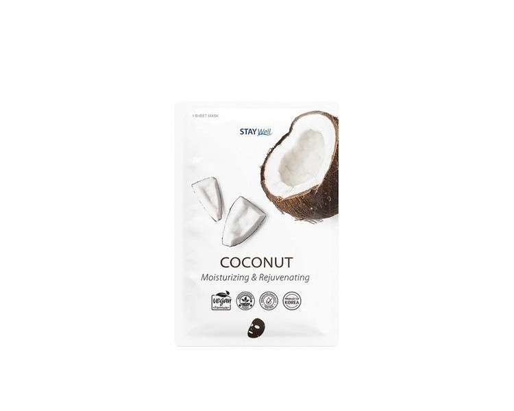 Vegan COCONUT Hydrating Sheet Mask - 1 Piece STAY WELL