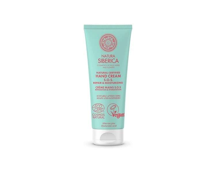 Natura Siberica Certified Hand Cream S.O.S. Repair & Moisturizing Blue