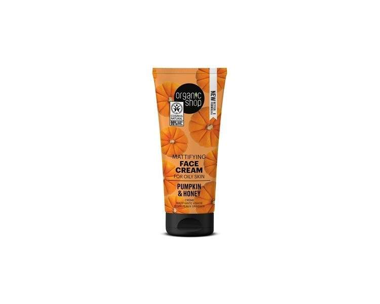 Organic Shop Mattifying Face Cream for Oily Skin Pumpkin and Honey 50ml