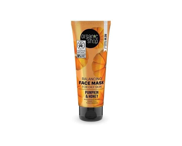 Organic Shop Balancing Face Mask for Oily Skin Pumpkin and Honey 75ml