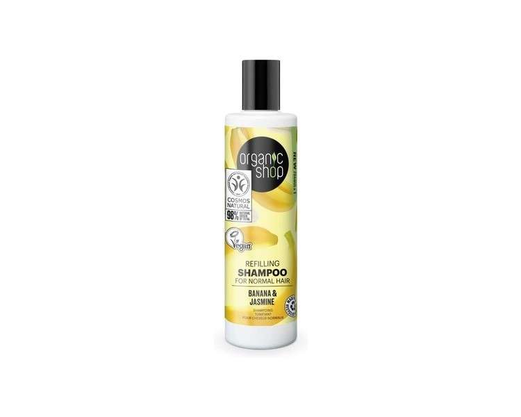 Organic Shop Refilling Shampoo for Normal Hair Banana and Jasmine 280ml