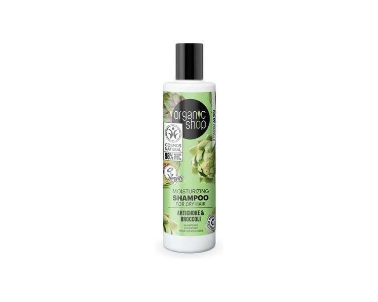 Organic Shop Moisturizing Shampoo for Dry Hair Artichoke and Broccoli 280ml