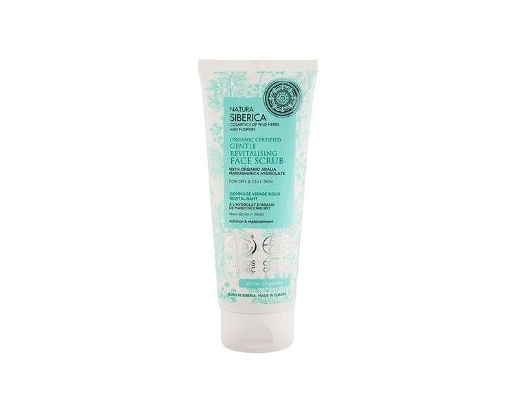Natura Siberica Organic Certified Gentle Revitalising Face Scrub for Dry and Dull Skin