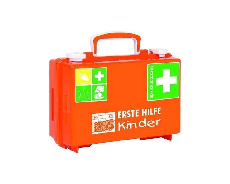 Söhngen Quick-CD Combination School First Aid Kit for Children Orange - Special Filling for Children 6 Years and Older - Children's First Aid Kit with Bandages/Plasters in Children's Sizes