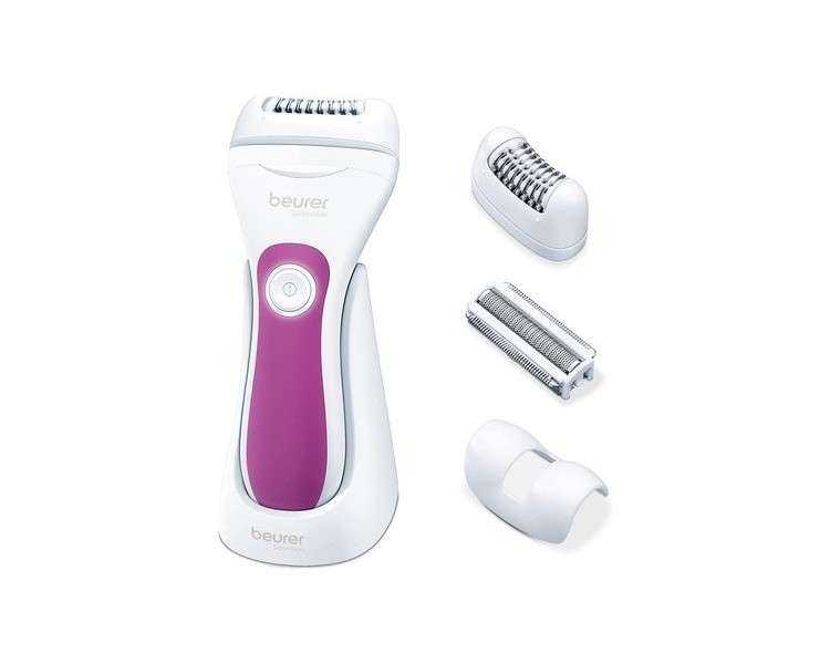 Beurer HL 76 Epilator 2-in-1 Epilation and Shaving with Wide and Flexible Epilating Head 42 Tweezers Water Resistant Bright LED Light