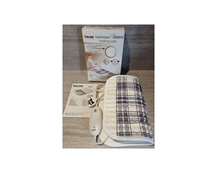 Beurer HK-SE Special Edition Soft Fleece Tartan Pattern Heating Pad with UK Plug