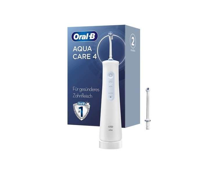 Oral-B AquaCare 4 Wireless Water Flosser with Oxyjet Technology - White/Blue