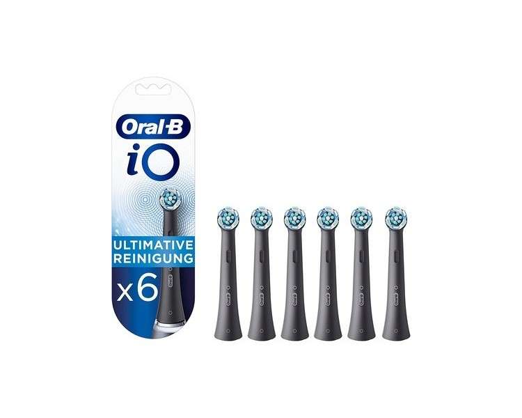 Oral-B iO Ultimate Cleaning Electric Toothbrush Replacement Heads 6 Pack - Black
