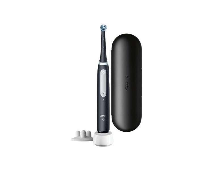 Oral-B iO 4S Black Electric Toothbrush with Braun Design 1 Brush Head 1 Travel Case