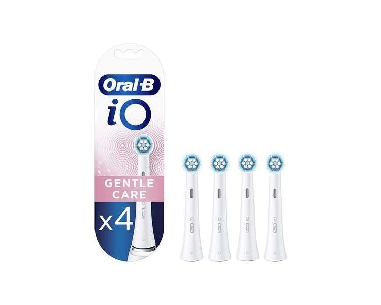 Oral-B iO Gentle Care Replacement Brush Heads for Electric Toothbrush - White, Pack of 4