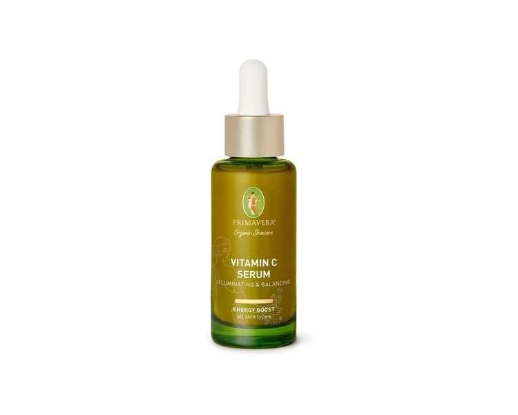 PRIMAVERA Vitamin C Serum Illuminating and Balancing 30ml - Natural Cosmetics for All Skin Types - Vegan