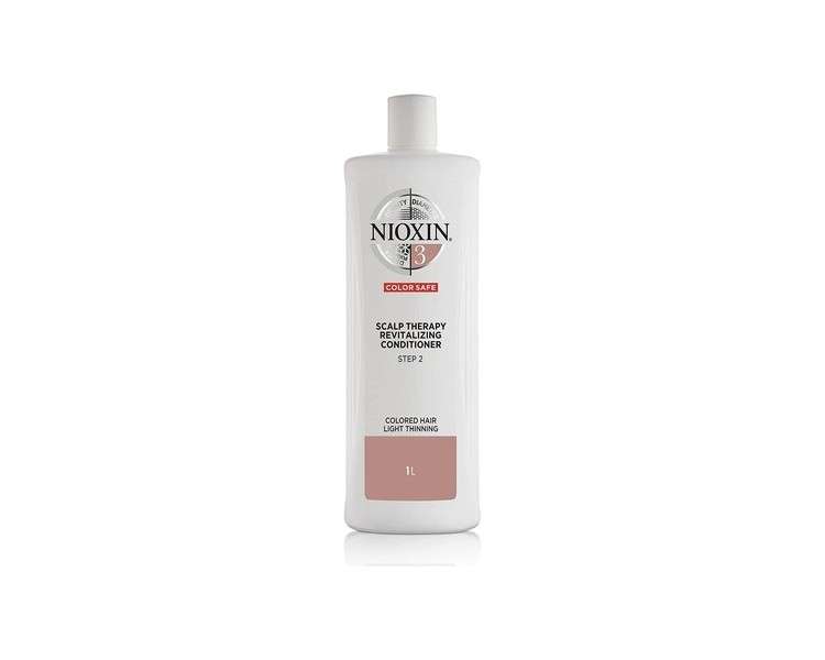 Nioxin 3-Part System 3 Colored Hair with Light Thinning Hair Treatment Scalp Therapy Hair Thickening Treatment Conditioner 1L
