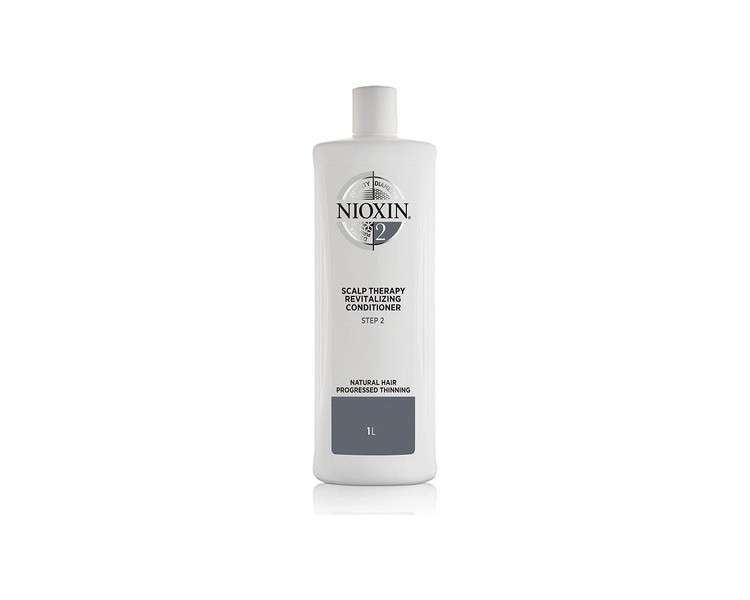 Nioxin 3-Part System 2 Natural Hair with Progressed Thinning Hair Treatment Scalp Therapy Hair Thickening Treatment Conditioner 1L