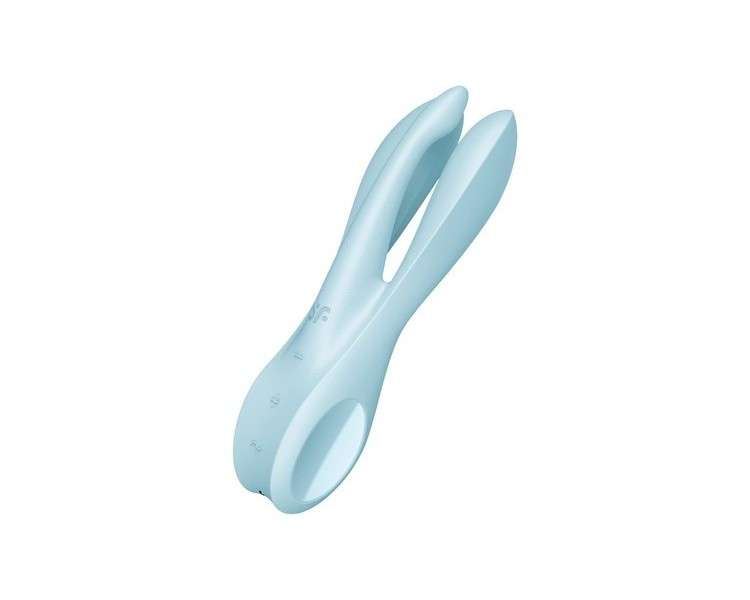 Satisfyer Threesome 1 Clitoral and Labia Stimulator 14cm with 3 Motors - Blue