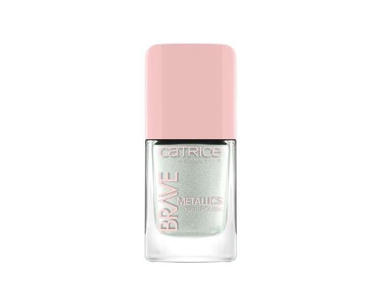 Catrice Brave Metallics Nail Polish 10.5ml - Sweet As Sugar No. 02 White Long-Lasting Metallic Vegan Formula