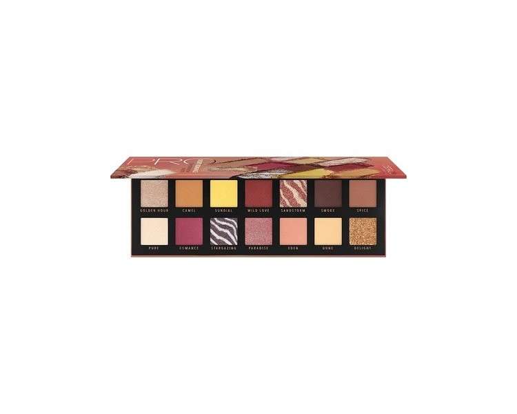 Catrice Pro Desert Romance Slim Eyeshadow Palette 14 Colors Glitter Intense Matte Metallic Natural Vegan - 10.6g