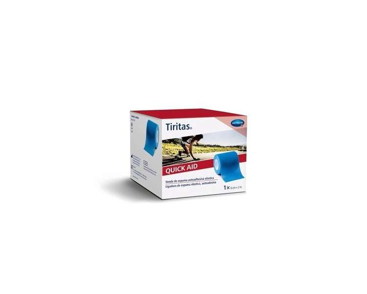 Tiritas Quickaid Foam 6cm x 2m Blue