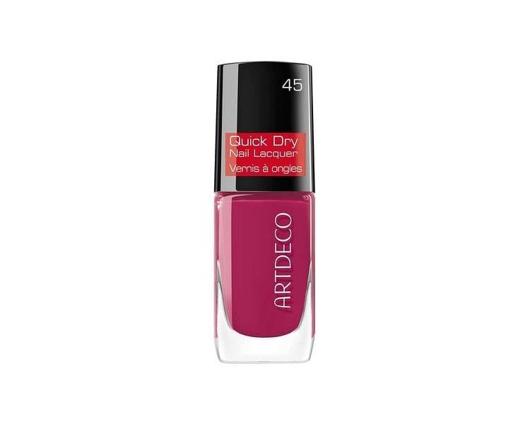 ARTDECO Quick Dry Nail Lacquer Vegan Nail Polish 10ml 45 Raspberry Tart