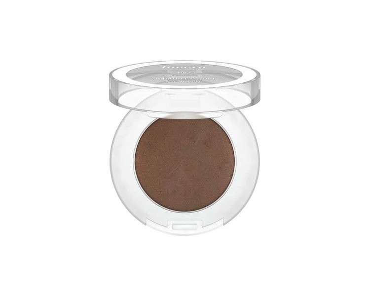 lavera Signature Colour Eyeshadow Walnut 02 Brown with Organic Almond Oil and Vitamin E - Matte Vegan Intense Color